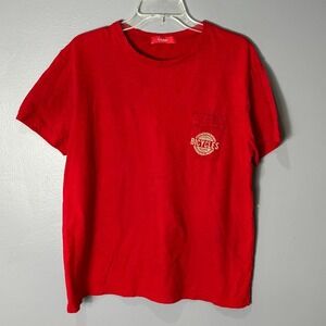 Ragno Sport Mens Red Bicycles Sales & Repair Pocket T-Shirt Slub Knit Large